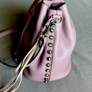 Bucket bag rich light lavender color; NWOT; 12.25 x 8.25 x 5.75 never used